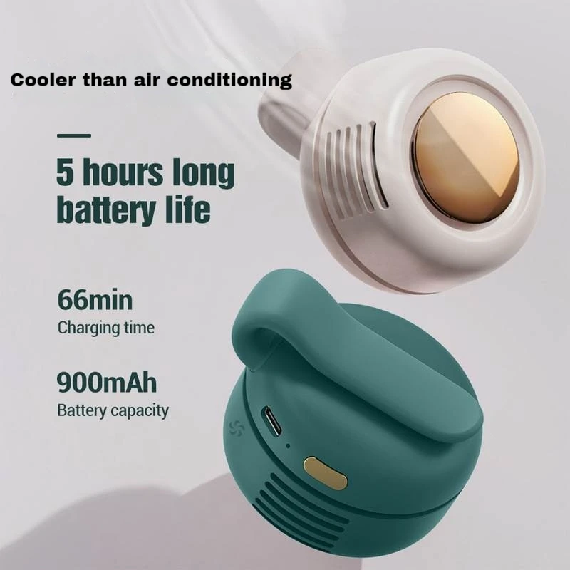 Brandneuer Desktop-Mini-Elektroventilator, tragbarer kleiner Handventilator, stumm, blattloser Ventilator, der hochwertige kleine Ventilator im Sommer auflädt Image