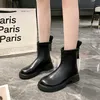 Damenschuhe Herbst Winter Stiefeletten Damen Luxus Designer Runde Zehen Reißverschlüsse Mode Leder Kurze Booties Plus Größe 41