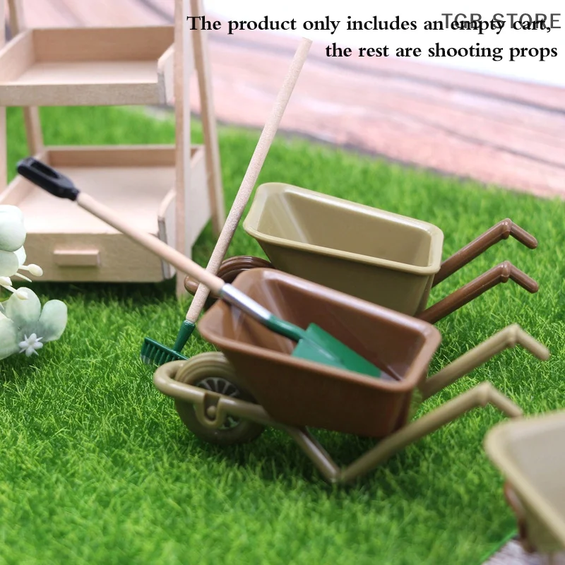 1Pc Mini Anhänger Bauernhof Werkzeug Warenkorb Trolley Modell 1:12 Puppenhaus Miniatur Garten Möbel Dekor Spielzeug