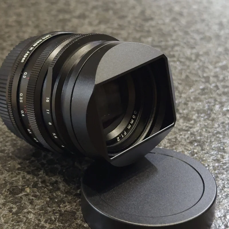 ‌ Schraubbare Metall-Gegenlichtblende aus Aluminium mit Metallkappe für VOIGTLANDER NOKTON 35 mm F1.2 X-Mount und 23 mm F1.2 X-Mount Image
