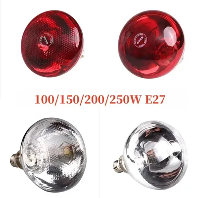 Verdickte Geflügel-Heizlampe, Zuchtlampe, hochwertige E27, 100 W/150 W/200 W/250 W, LED-Licht, Haustier-Brooder, Luke, Küken-Heizlampe
