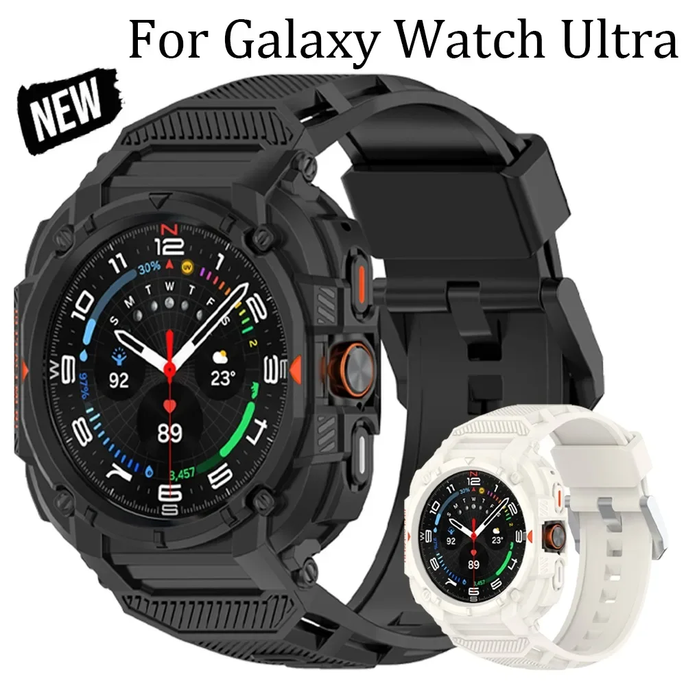 Armband + Hülle für Samsung Watch Ultra Armor All-in-One-TPU-Armband für Samsung Galaxy Watch Ultra 2025/Ultra 47 mm Hülle oder Hülle + Band Image