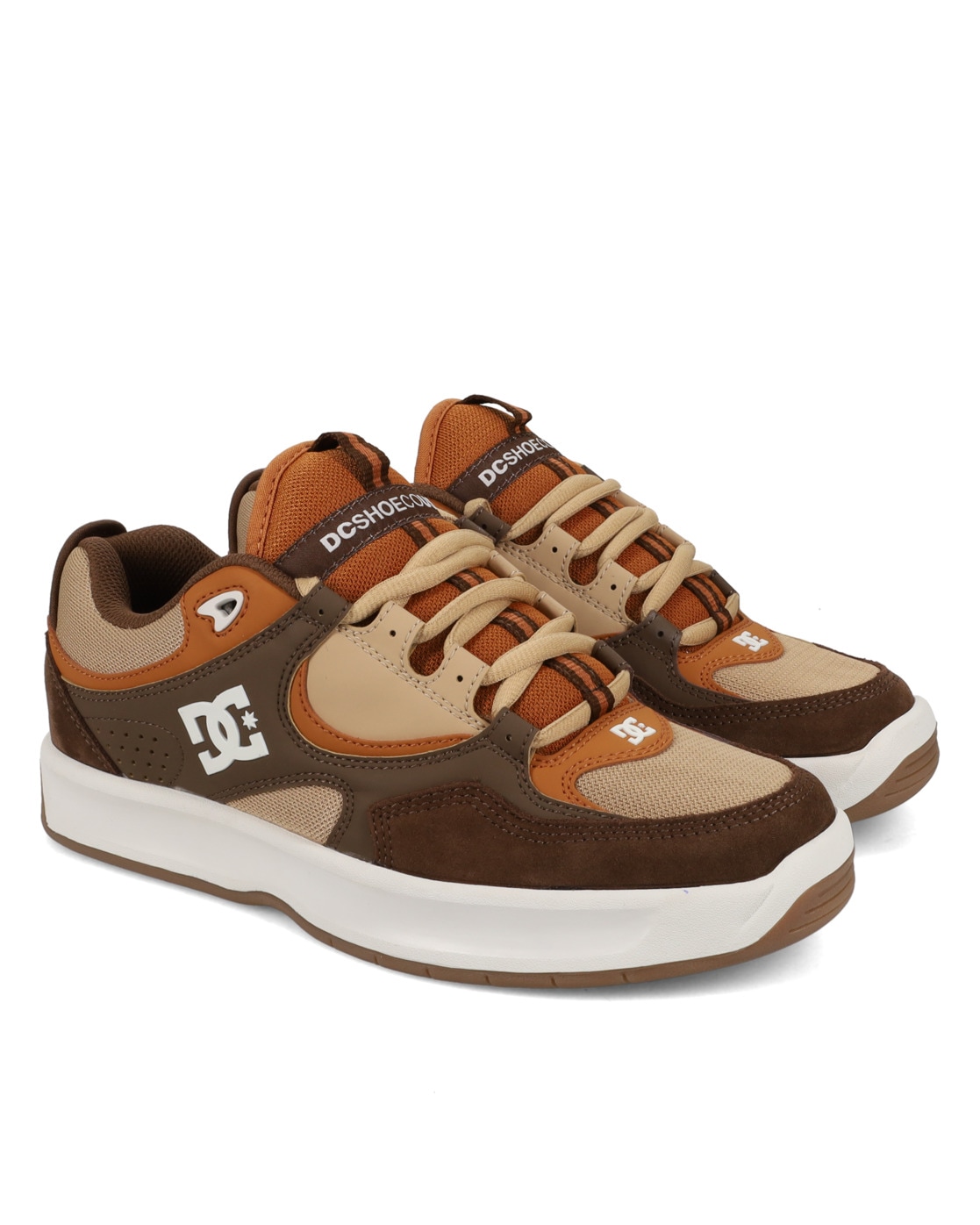 Skateschuh DC SHOES "Kalynx Zero", Gr. 7(39), weiß (braun, tan, sanftes weiß), Obermaterial: Leder (Kuh) / Futter: Textil / Außensohle: Gummi, Schuhe
