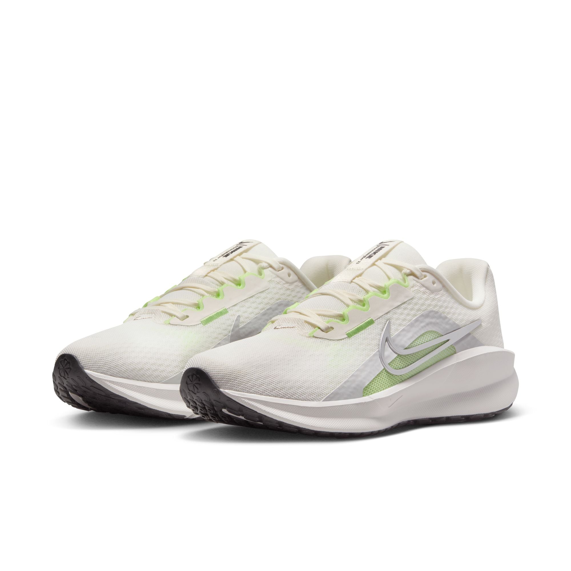 Laufschuh NIKE "W DOWNSHIFTER 13", Gr. 39, sail, metallic silber, photon dust, Textil, Schuhe