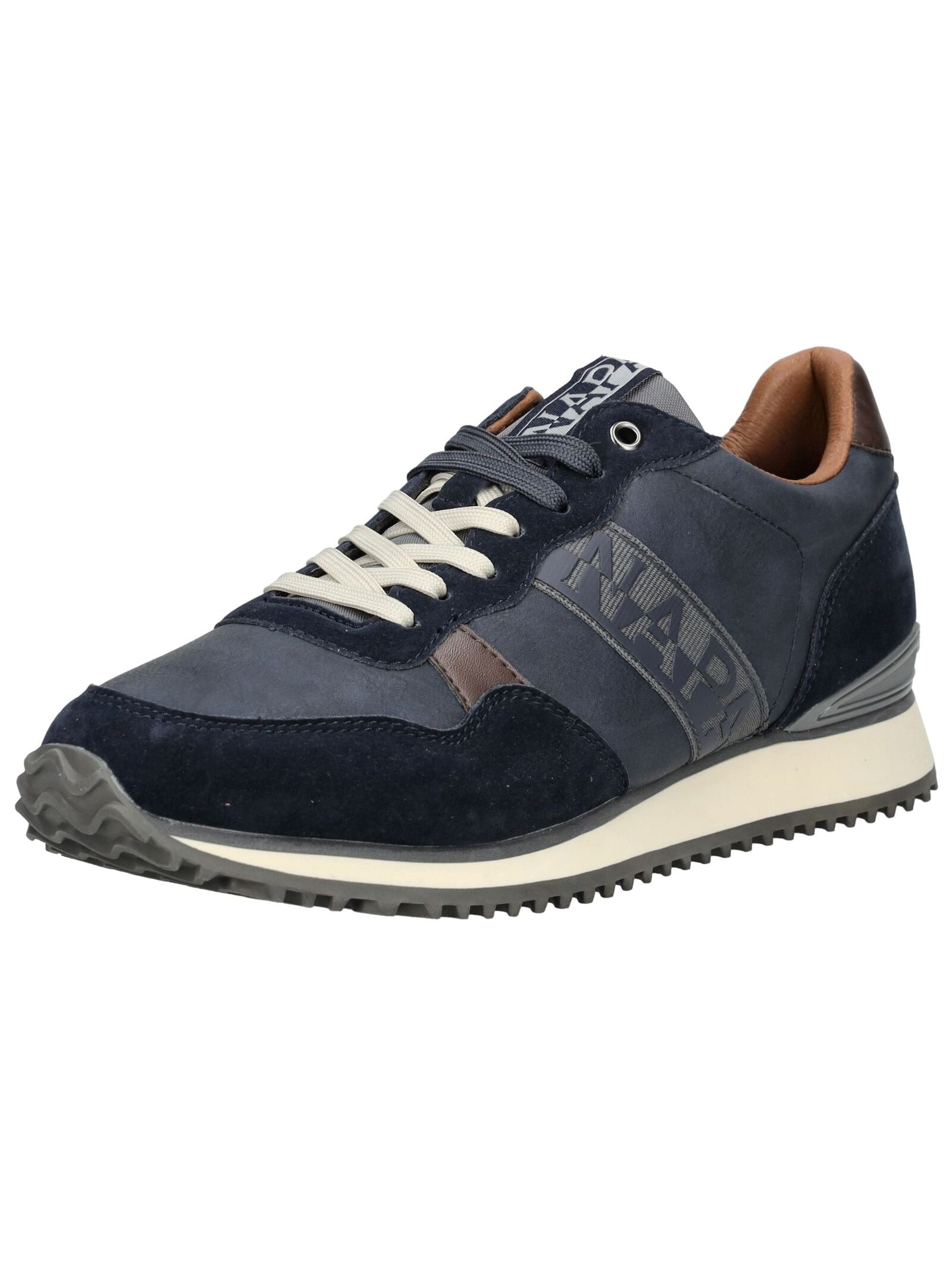 Sneaker NAPAPIJRI "Napapijri Sneaker Lederimitat/Textil", Herren, Gr. 44, navy, grau, Lederimitat, Textil, Schuhe Sneaker