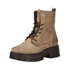 Schnürstiefelette IMAC "Imac Stiefelette Nubukleder", Damen, Gr. 38, grau (taupe), Nubukleder, casual, Schuhe