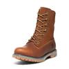 Winterboots TIMBERLAND "TIMBERLAND AUTHENTICMID WARM LINED WATERPROOF BOOT", Gr. 41,5, braun (schwarz braun), Leder, sportlich, Schuhe, Snowboots, Winterstiefel, Winterschuhe, wasserdicht und gefüttert