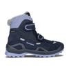 Winterstiefel LOWA "MILO EVO GORE-TEX MID JR", Damen, Gr. 35, navy, lavendel, Textil, Synthetik, sportlich, Schuhe, wasserdicht, gefüttert, mit Klettverschluss