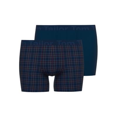 Boxershorts TOM TAILOR "Kentucky", Herren, Gr. 4 (S), blau (blau, mittel, allover), Obermaterial: 95% Baumwolle, 5% Elasthan, Unterhosen Image