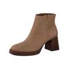 Stiefelette PAUL GREEN "Paul Green Stiefelette Leder", Damen, Gr. 38,5, braun (hazel), Leder, casual, Schuhe