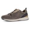 Sneaker PIUS GABOR, Herren, Gr. 9 (43), braun (dunkelbraun, schwarz), Nubukleder, sportlich, Schuhe, Freizeitschuh, Halbschuh, Schnürschuh mit Anziehlasche, G-Weite