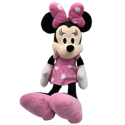 Disney Toys | Disney Minnie Mouse 20" Plush Pink Polka Dot Dress Stuffed Animal Toy Kids | Color: Black/Pink | Size: Osg