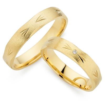 Trauring PHÖNIX "Schmuck, Partnerring, Ehering, Verlobungsring, Freundschaftsring" Gr. 61, gold (gelbgoldfarben), Fingerringe, 61, ohne Brillant, Silber 925 (Sterlingsilber), 4mm, Made in Germany - wahlweise mit oder ohne Brillant Image