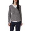 Strickpullover S.OLIVER, Damen, Gr. 40, schwarz merlot, Strick, Obermaterial: 60% Baumwolle, 40% Polyacryl, meliert, casual, regular fit hüftbedeckend, V-Ausschnitt, Langarm Flachstrickbündchen, Pullover, mit V-Ausschnitt, meliert
