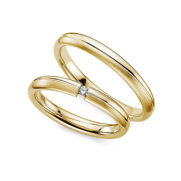 Trauring PHÖNIX "Schmuck, Geschenk, Partnerring, Ehering, Goldring" Gr. 61, gelbgoldfarben, Fingerringe, 61, ohne Brillant, Gelbgold 333, 3mm, Made in Germany - wahlweise mit oder ohne Brillant Image