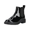 Stiefelette CLARKS "Clarks Stiefelette Leder/Textil", Damen, Gr. 38, schwarz (schwarz lack), Leder, Textil, casual, Schuhe