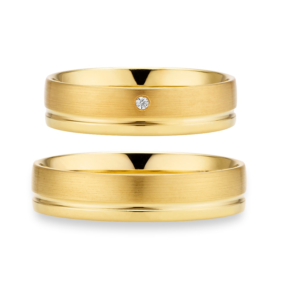 Trauring PHÖNIX "Schmuck, Partnerring, Ehering, Verlobungsring, Freundschaftsring" Gr. 59, gelbgoldfarben, Fingerringe, 59, ohne Brillant, Silber 925 (Sterlingsilber), 6mm, Made in Germany - wahlweise mit oder ohne Brillant Image