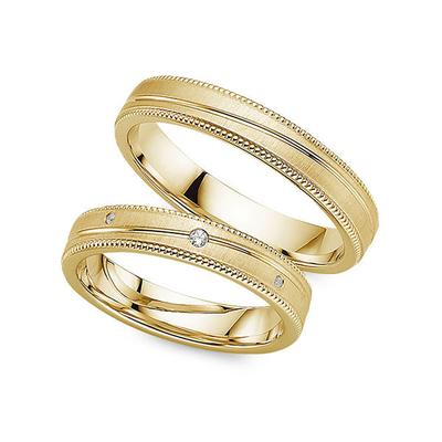 Trauring PHÖNIX "Schmuck, Geschenk, Partnerring, Ehering, Goldring" Gr. 58, gold (gelbgoldfarben), Fingerringe, 58, ohne Zirkonia, Gelbgold 333, 4mm, Made in Germany - wahlweise mit oder ohne Zirkonia Image