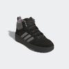 Sneaker ADIDAS SPORTSWEAR "KINDER HOOPS 4.0 MITTELHOHER", Gr. 40, schwarz (core schwarz, grau four, core schwarz), Leder, Synthetik, sportlich, Schuhe