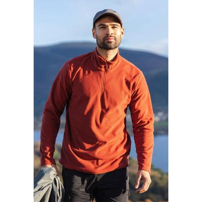 Mountain Warehouse - "Camber II" Fleece-Oberteil mit halbem Reißverschluss für Herren (Rot) Image