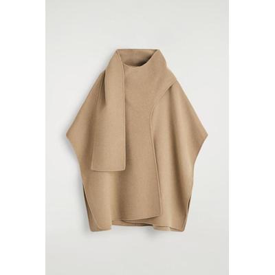 Double-Faced Wool Scarf Cape - Natural - COS Scarves