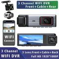 DVR per auto full hd 1080p da 3 pollici ips dash cam con wifi / visione notturna / registrazione in loop 4 led a infrarossi registratore per auto