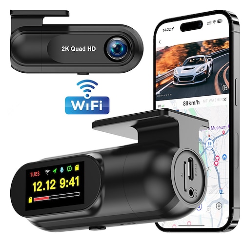V40 1440P Registrazione automatica all'avvio Automobile DVR 120 Gradi Angolo ampio CMOS 2 pollice IPS Dash Cam con Visione Notturna / Registrazione in loop / Registrazione a ciclo continuo No