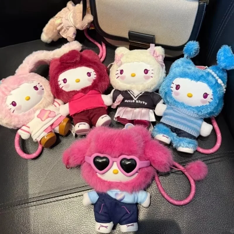 Echte Hello-Kitty Pop Star Samt Anhänger Serie Vinyl Puppe Blind Box Trendy Kawaii Überraschung Geschenk Schöne Trendy Blind Box Spielzeug Image