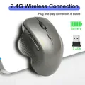 Mouse wireless da gioco con batteria per mouse con ricevitore nano 2.4G Mouse ergonomico per computer wireless ottico 1600 DPI per PC portatile