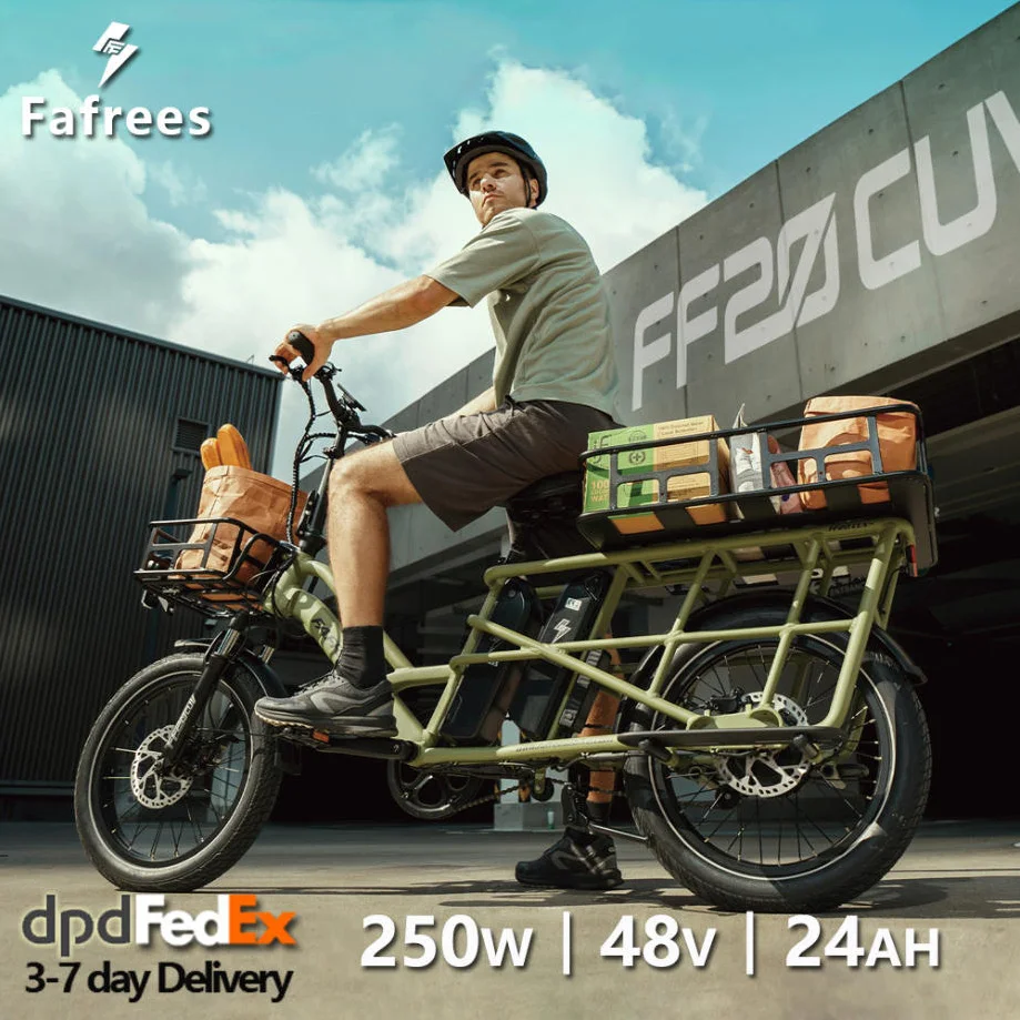 Fafrees FF20 CUV Elektrofahrrad für Erwachsene 250W Cargo E-Bike mit 48V 24Ah/30Ah Abnehmbarem Akku 100-120km Reichweite Image
