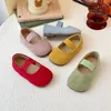 Mädchen Nette Candy Farbe Frühling Herbst Mikrofaser Schuhe Kinder Einfarbig Tanz Schule Student Loafer Größe 23-34