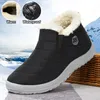 Stiefel Frau Schnee Neue Frau Schuhe Slip Auf Damen Schuhe Solide Unisex Stiefeletten Wasserdicht 2025, Trend Botas Mujer Winter Stiefel
