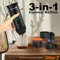 Macchina per caffè espresso portatile Mini macchina per caffè espresso Macchina per caffè autoriscaldante compatibile con capsule di caffè macinato per il campeggio