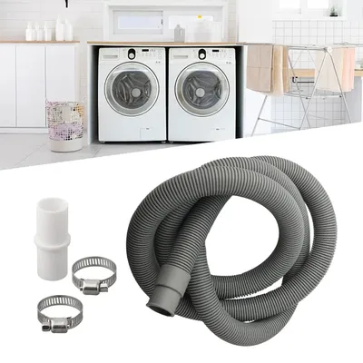 70/150/200cm Drain Pipe Washing Machine Dishwasher Drain Waste Hose Extension Pipe With Hose Clamps Set Wash Machine Accesories
