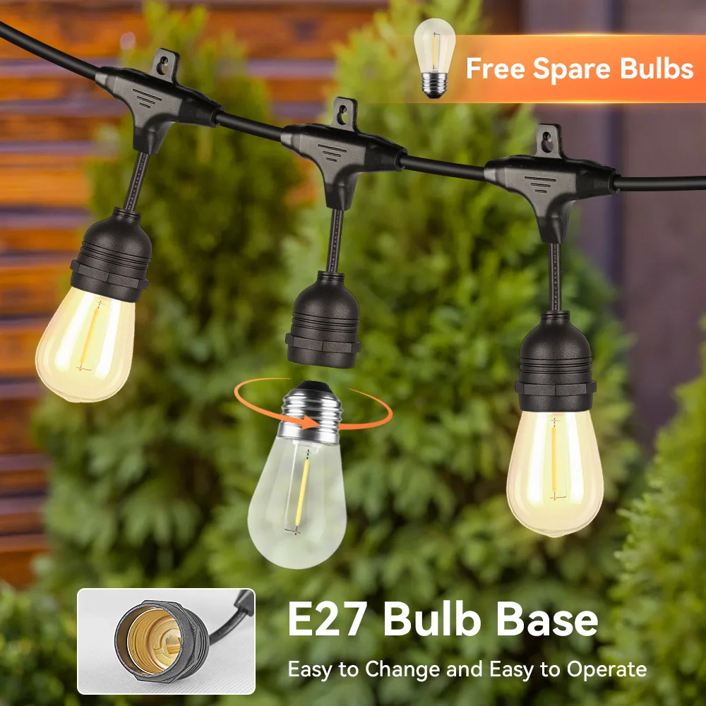 Outdoor String Lights Outdoor Garland Connectable Waterproof Fairy Hanging LED Light For Garden Balcony Decoration UK Plug AC220