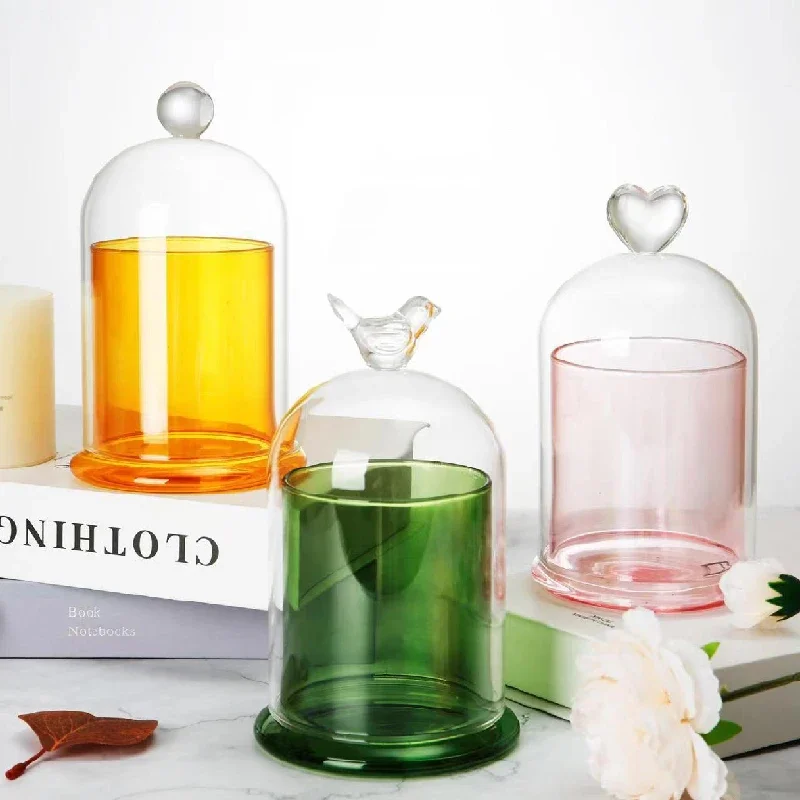 Glas Kerze Tasse Ornamente Ätherisches Öl Kristall Dekorative Flasche Aromatherapie Glas Kerzenhalter Hause Dekoration Zubehör Image