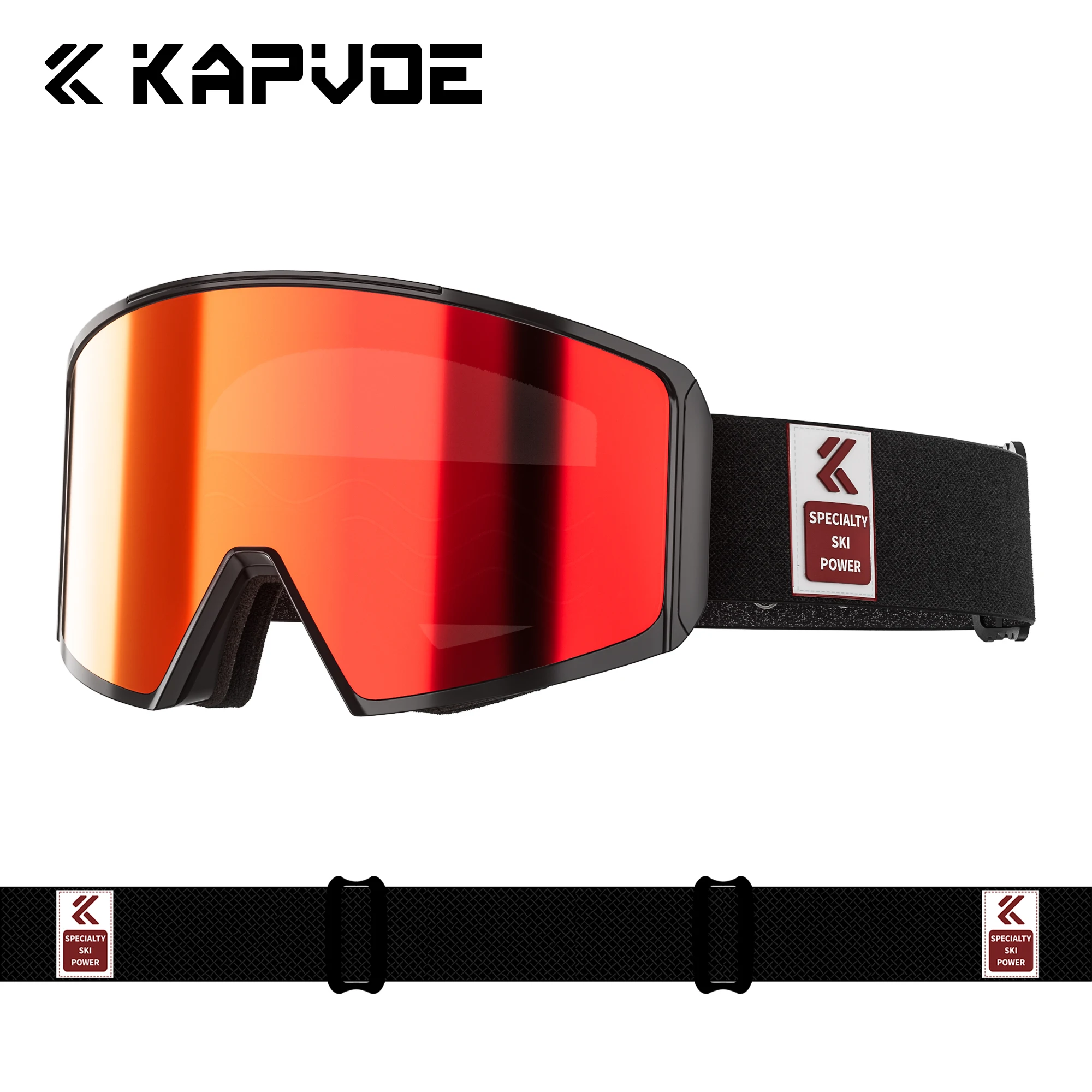 Kapvoe Outdoor Winter Photochrome Skibrille Schnee Anti-Fog Sonnenbrille Snowboard Maske Männer Frauen Brillen UV400 Gläser Schneemobil Image