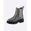 Stiefelette HEINE, Damen, Gr. 40, grau, Leder, Glattleder, Rindsleder, modisch, Schuhe