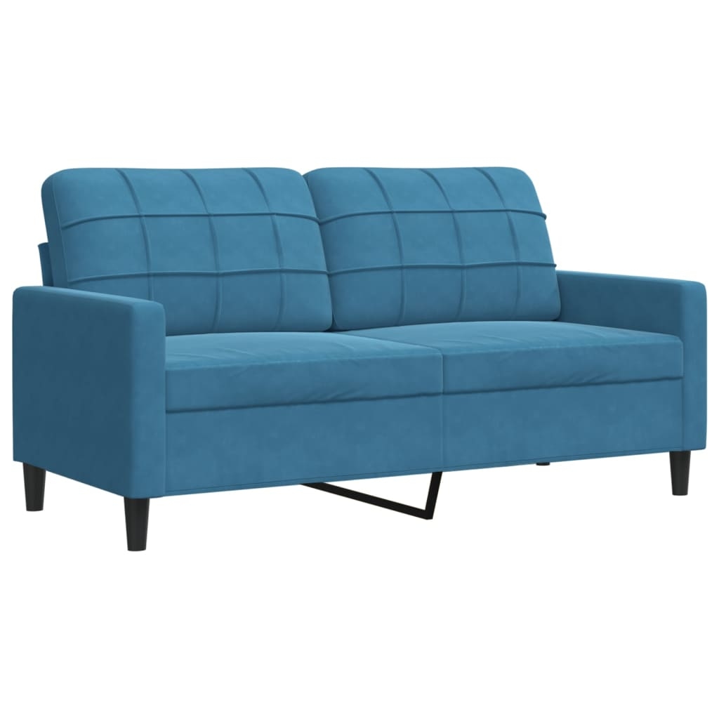 vidaXL 2-Sitzer-Sofa Blau 140 cm Samt Image