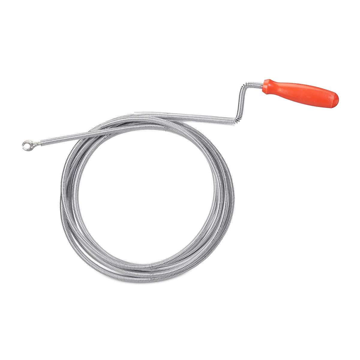 Relaxdays Rohrreinigungsspirale mit Kralle, mechanische Rohrreinigung, WC, Dusche, Waschbecken, Stahl, 6mm x 3m, silber Image