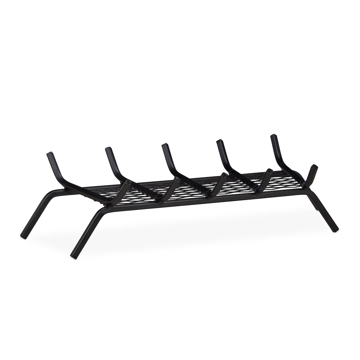 Relaxdays Kaminrost, eckig, Stahl, Kamin & Grillkamin, massiv & robust, Feuerrost mit Füßen, HBT: 17x69x34 cm, schwarz Image