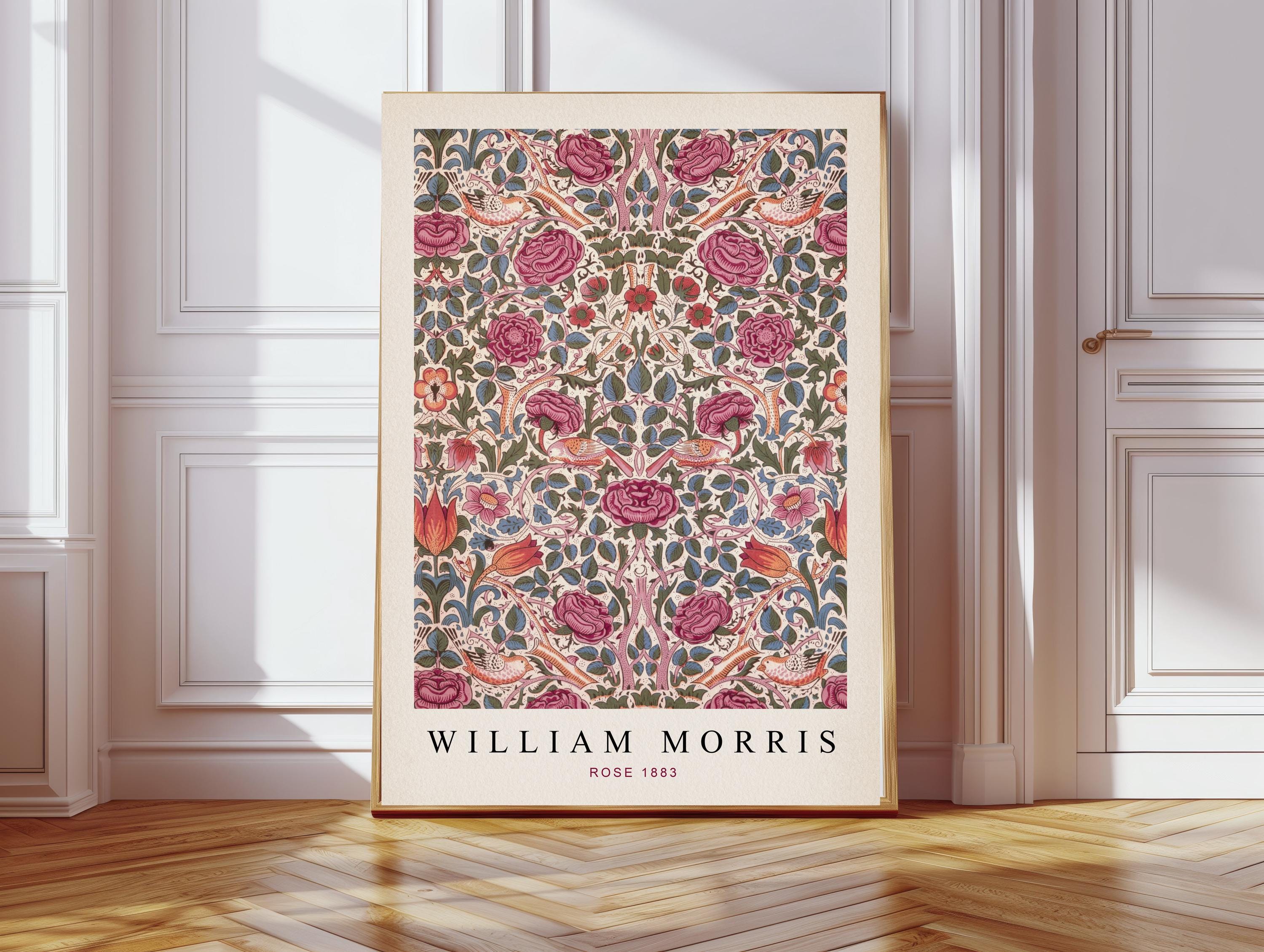 Stampa artistica di William Morris, stampa di rose di William Morris, stampa di Morris, stampa artistica floreale, stampa botanica, decorazione da par