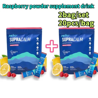 2pcs/set Energy Raspberry Lemon Power Drink Boost Mood Balanced Immune System Helps Relieve Stress And Anxiety 1pcs/20 sticks