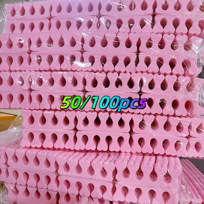 50/100pcs Heart-Shaped Toe Separator Finger Splitter Nail Art Tool Sponge Soft UV Gel Polish Beauty Tools Manicure Pedicure Kits