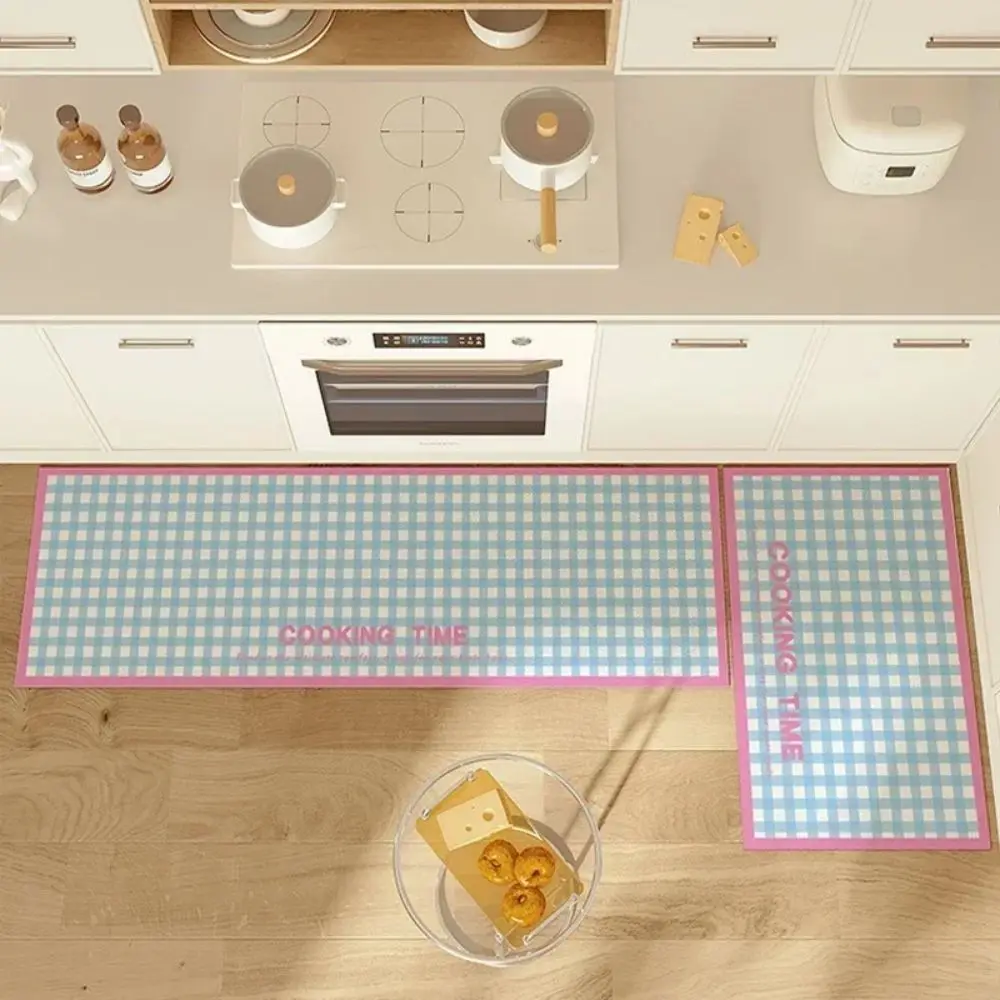 VIKAMA Kieselgur-Bodenmatte mit Streifen – wasser- und ölabsorbierend – langer Küchenstreifen – schnell trocknende Bodenmatte – Heimdekoration Image