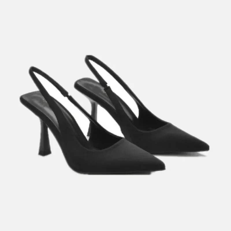Sommer Frauen Heels Sandalen Rot Spitz Slingback Sandalen Schuhe Grün Schwarz Lila Kitten Heels Party Prom Damen Stilettos