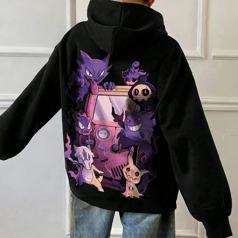 Pokémon Game Merchandise Hoodie 2025, Herbst und Winter, neuer Damen-Street-Trend, lässig, locker, amerikanischer Hip-Hop-Pullover