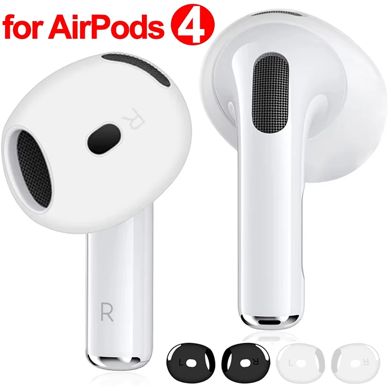 3-1 Paar Silikon-Airpods-Ohrkappen für AirPods 4. Generation Ohrabdeckung Tipps Zubehör Schutzhülle Hautabdeckungen für Apple AirPod 4 Image