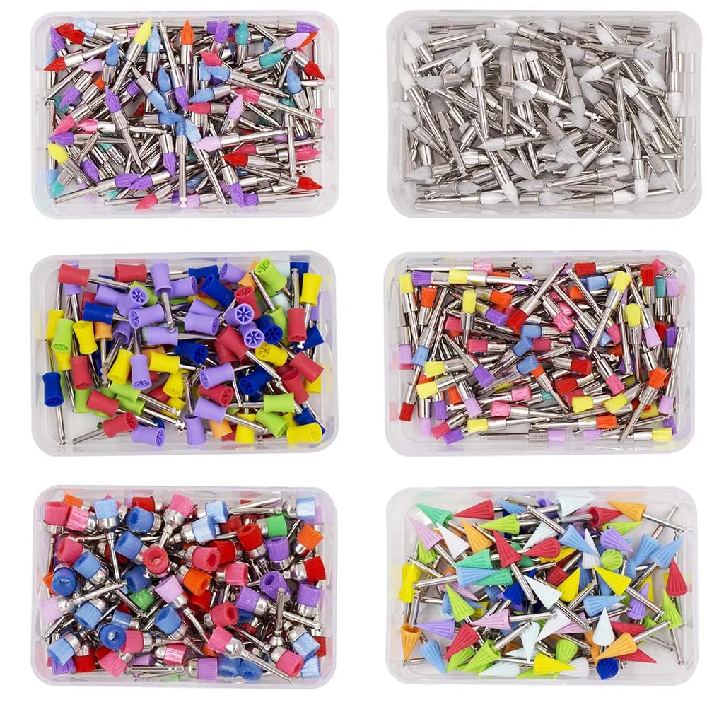 NIGF 100 Stücke Dental Polierpinsel Nylon Latch Kleine Flache/Scharfe Polieren Zahnmedizin Labor Prophylaxe Pinsel Zahnarzt Werkzeuge Image