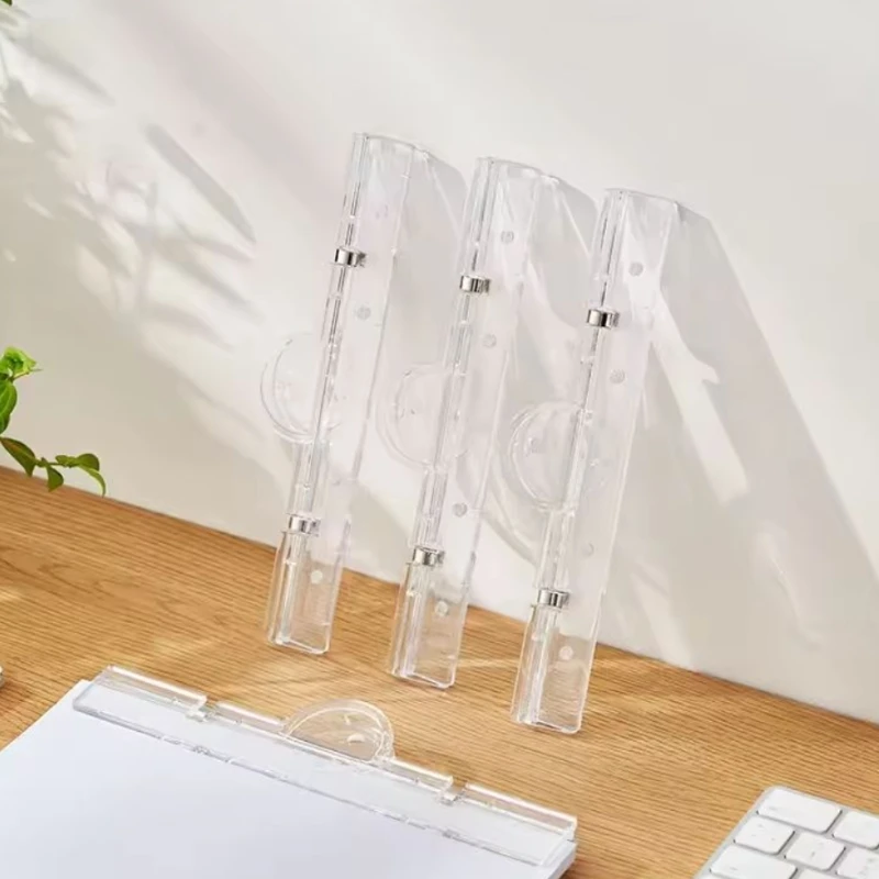 1/2PC Transparent Clip Schreibwaren Ordner Papier Ordner Tafel Buch Clip A4 Weiß Bord Magnetische Clip Image